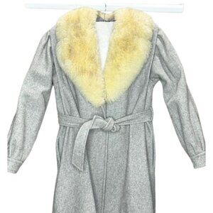 Country Pacer Vintage Faux Fur Collar Coat